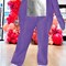 Toddler Teletubbies Purple Tinky-Winky Costume Polyester Outfit with Hood & Mittens